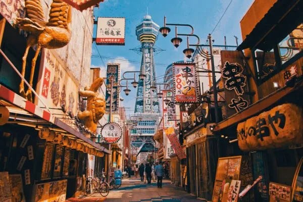 Straat in Osaka, Japan