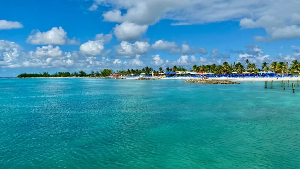 Bahamas Water Bomen Mensen Parasol