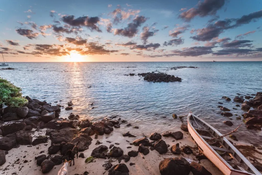 Mauritius Zee Zon Stenen