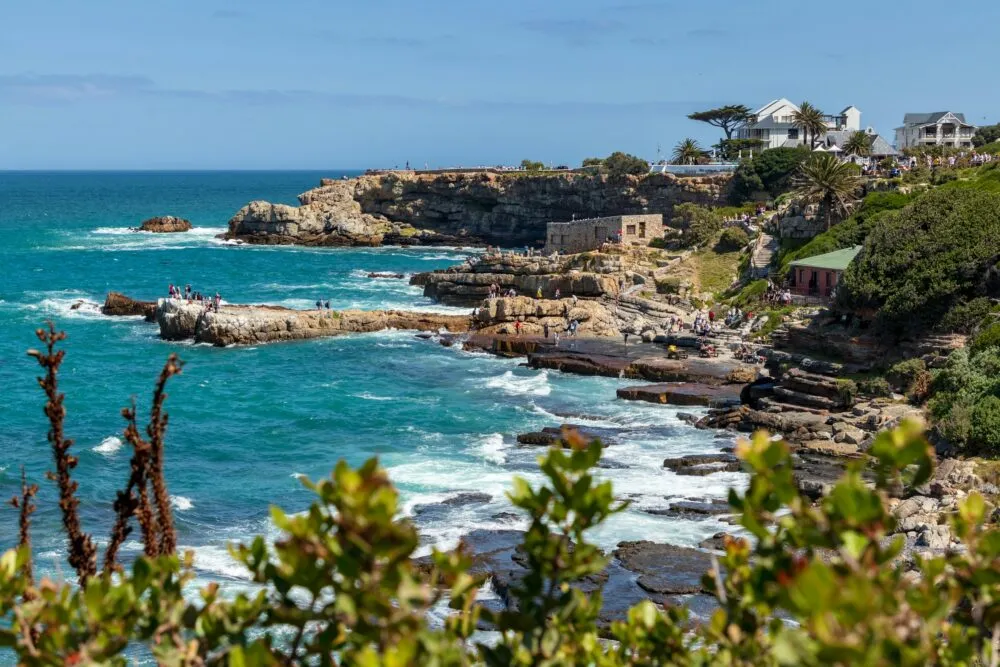 Kust van Hermanus in Zuid-Afrika.