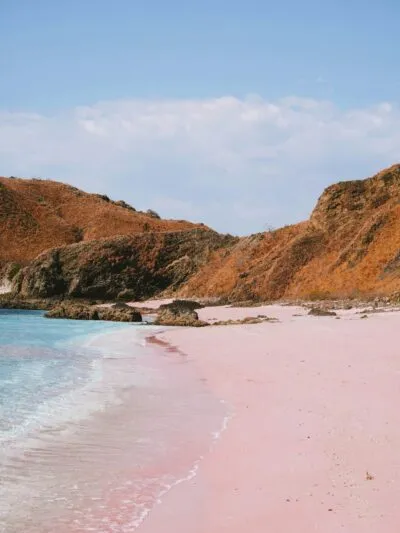 Pink beach komodo eilanden