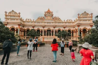 Vĩnh Tràng Pagoda in Mekong, Vietnam