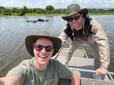 Rob en Gido in Rwanda.