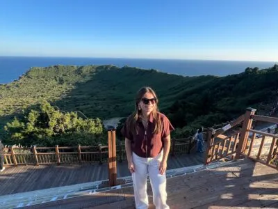 Robin op Jeju Island in Zuid-Korea