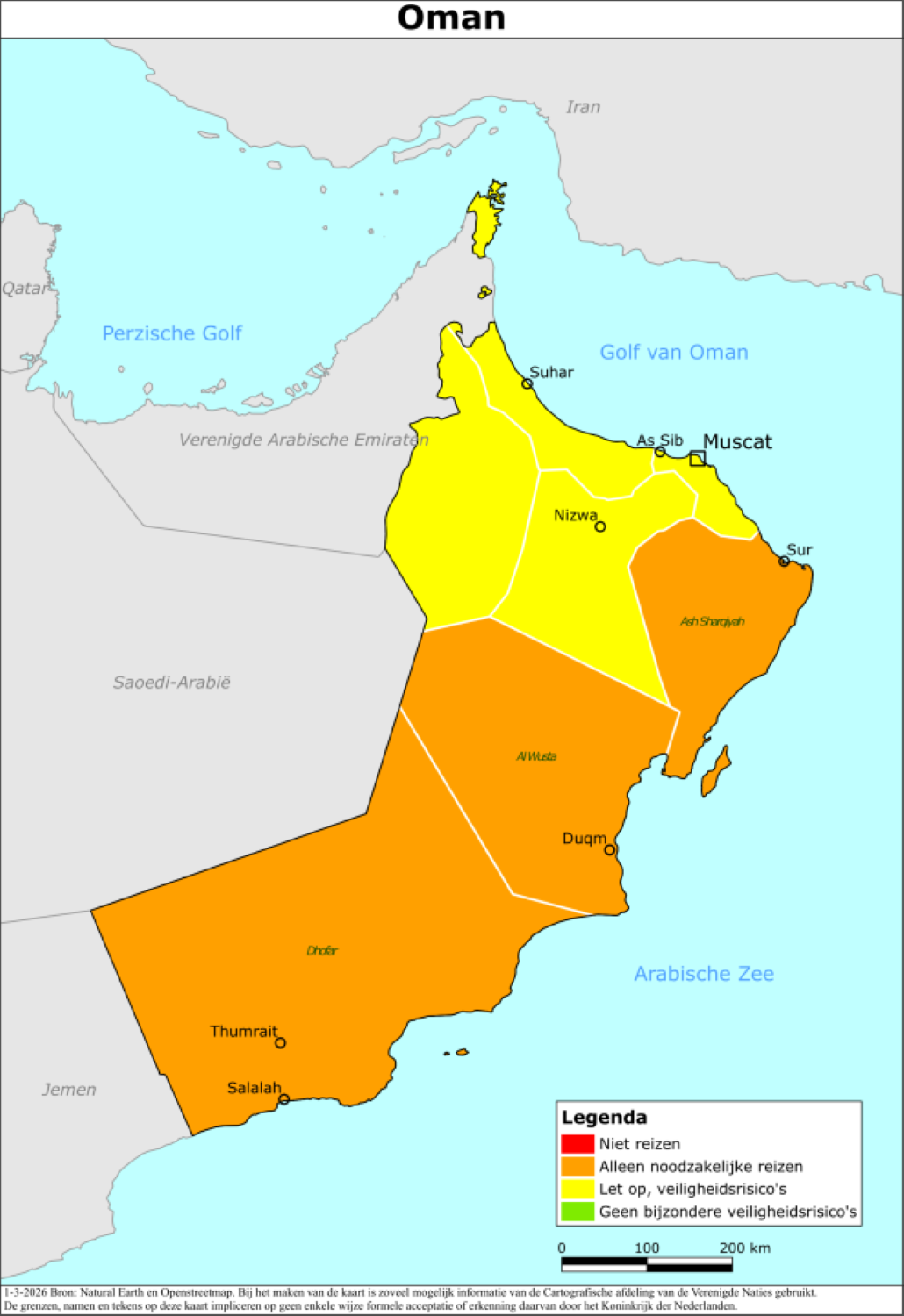 Reisadvies Oman map