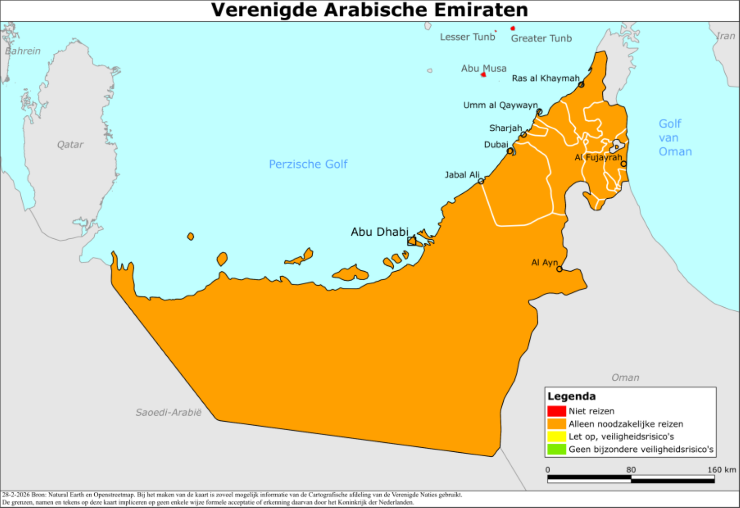 Reisadvies Emiraten map