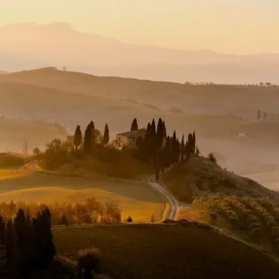 Heuvels van Toscane in Italië