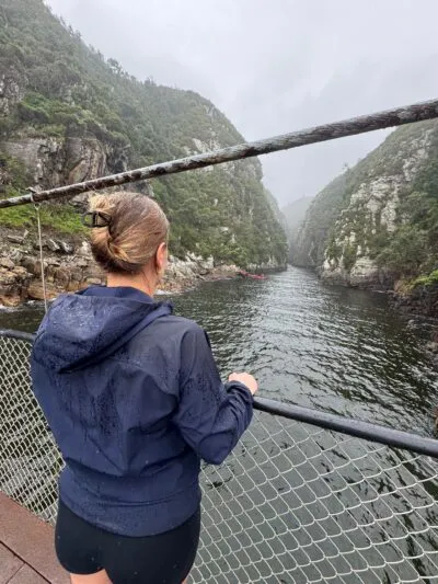 Jill in Tsitsikamma National Park, Zuid-Afrika.