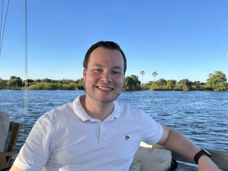 Kas op een boot in Zimbabwe