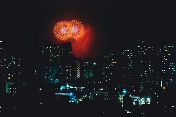 Vuurwerk boven Seoul
