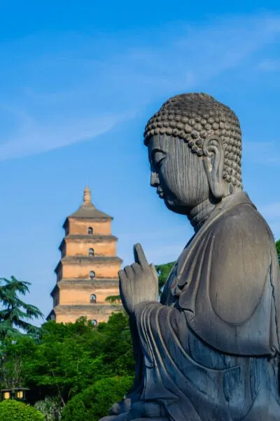 Grote Wilde Gans Pagode in Xi'an, China