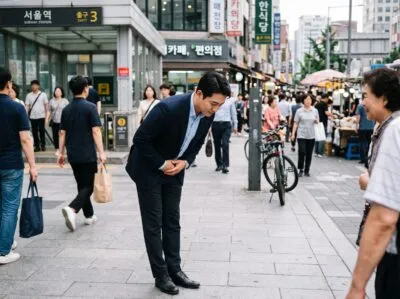 Man buigt als begroeting in Zuid-Korea