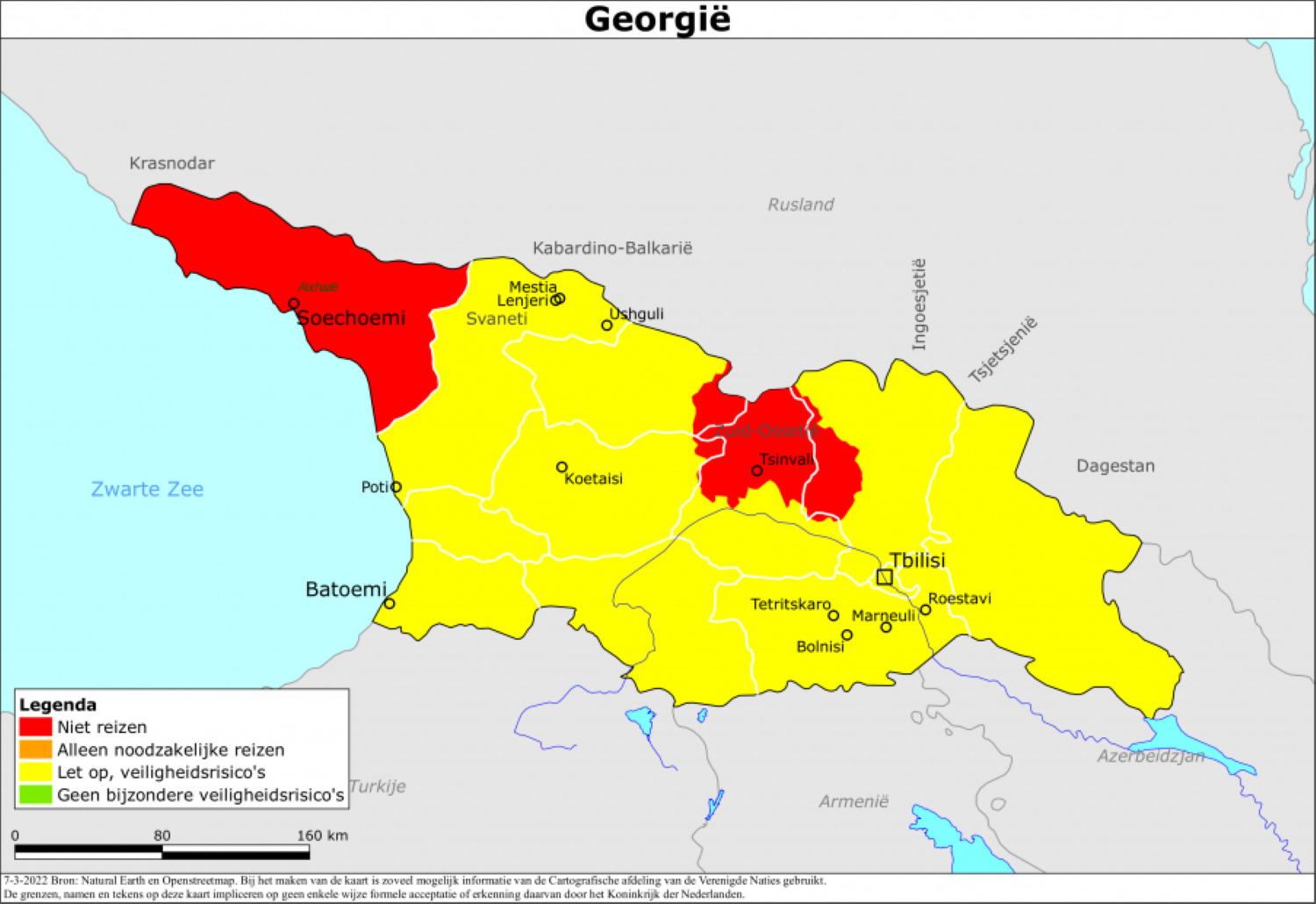 Reisavies kaart van Georgië
